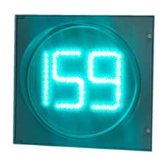 Табло обратного отсчета времени ТООВ ТВ4-300КЛ (тонкое) светофора дорожного светодиодного
